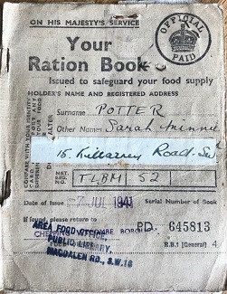A World War 2 ration book, sent as Official Paid mail.