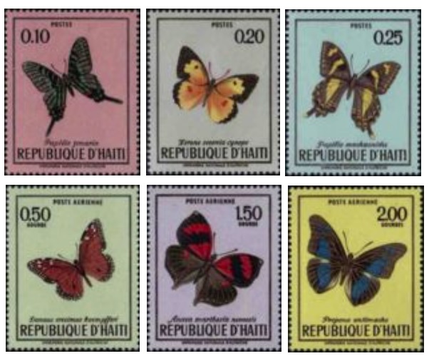 Haiti Butterfly stamps 1969.