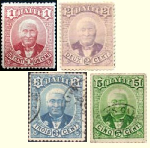 Haiti stamps featuring President Salomon.