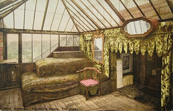 A postcard of Victor Hugo's study at Hauteville House.