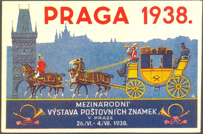 Souvenir card for PRAGA 1938.