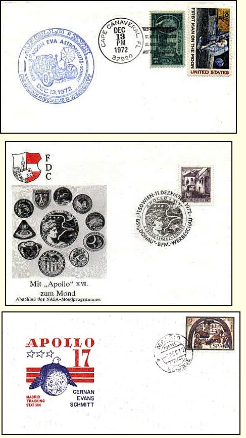 Apollo 17 souvenir covers.