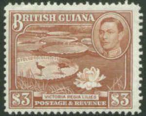 British Guiana 1938 $3 Victoria Regia Lilies