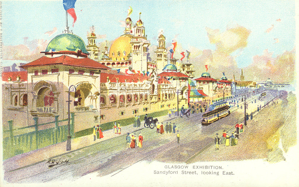 Postcard of the Glasgow International Exhibition 1901.