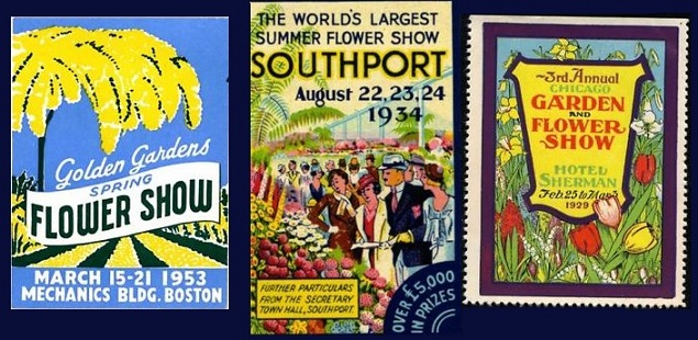 Poster stamps for Flower Shows.