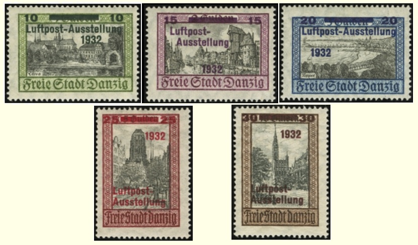 Stamps overprinted for the Luposta 1932 event.