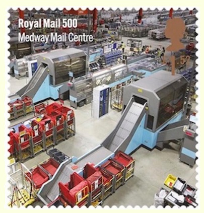 Stamp showing the Medway Mail Centre