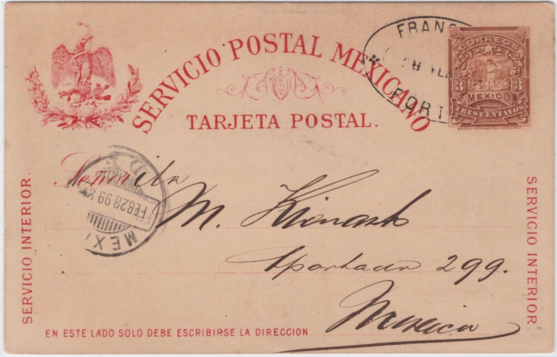 Mexico Postal Stationery card.