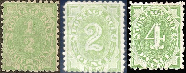 New South Wales Postage Due stamps.