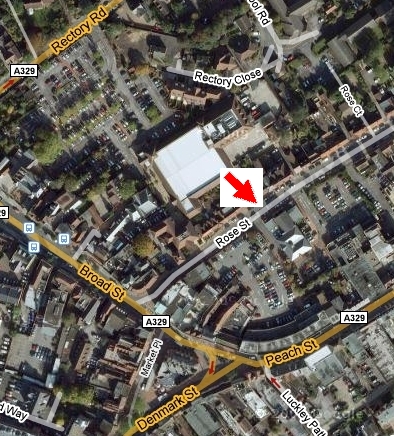 Location of The Bradbury Centre, Rose Street
