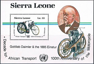 Sierra Leone 100th Anniversary of the Motorcycle