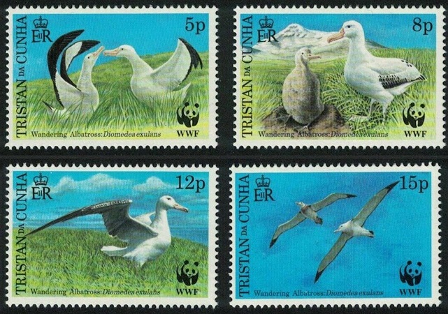 1999 Tristan Da Cunha stamps showing the Wandering Albatross.